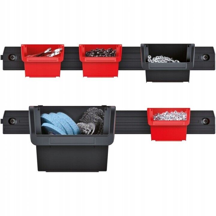 WALL MOUNTED TOOL PEG BOARD 772mm x 390mm 16 ELEMENTS GARAGE STORAGE BINS WORKSHOP RACK SHED ORGANISER - Image 5