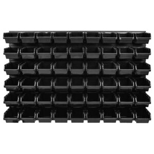 WALL MOUNTED TOOL PEG BOARD 1152mm x 780mm 54 ELEMENTS GARAGE STORAGE BINS WORKSHOP RACK SHED ORGANISER