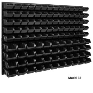 WALL MOUNTED TOOL PEG BOARD 1152mm x 780mm 114 ELEMENTS GARAGE STORAGE BINS WORKSHOP RACK SHED ORGANISER