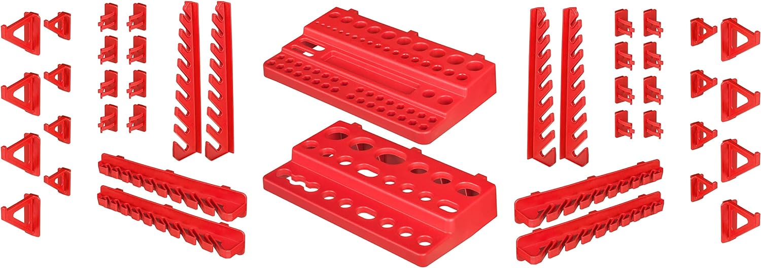 WALL MOUNTED TOOL PEG BOARD 1728mm x 780mm 92 ELEMENTS GARAGE STORAGE BINS WORKSHOP RACK SHED ORGANISER - Image 4