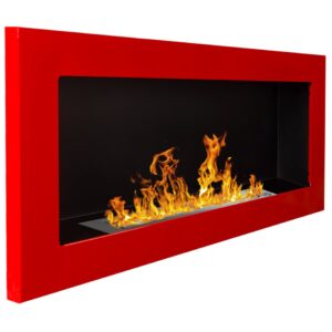 Bio Ethanol Bioethanol Fireplace Red Professional 900 x 400 GLASS 6 Modern Stylish