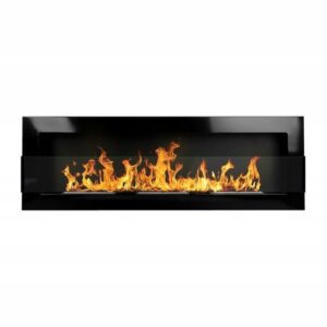 Bio Ethanol Fireplace Biofire Fire Black Gloss Wall Modern 1200 x 400 Stylish