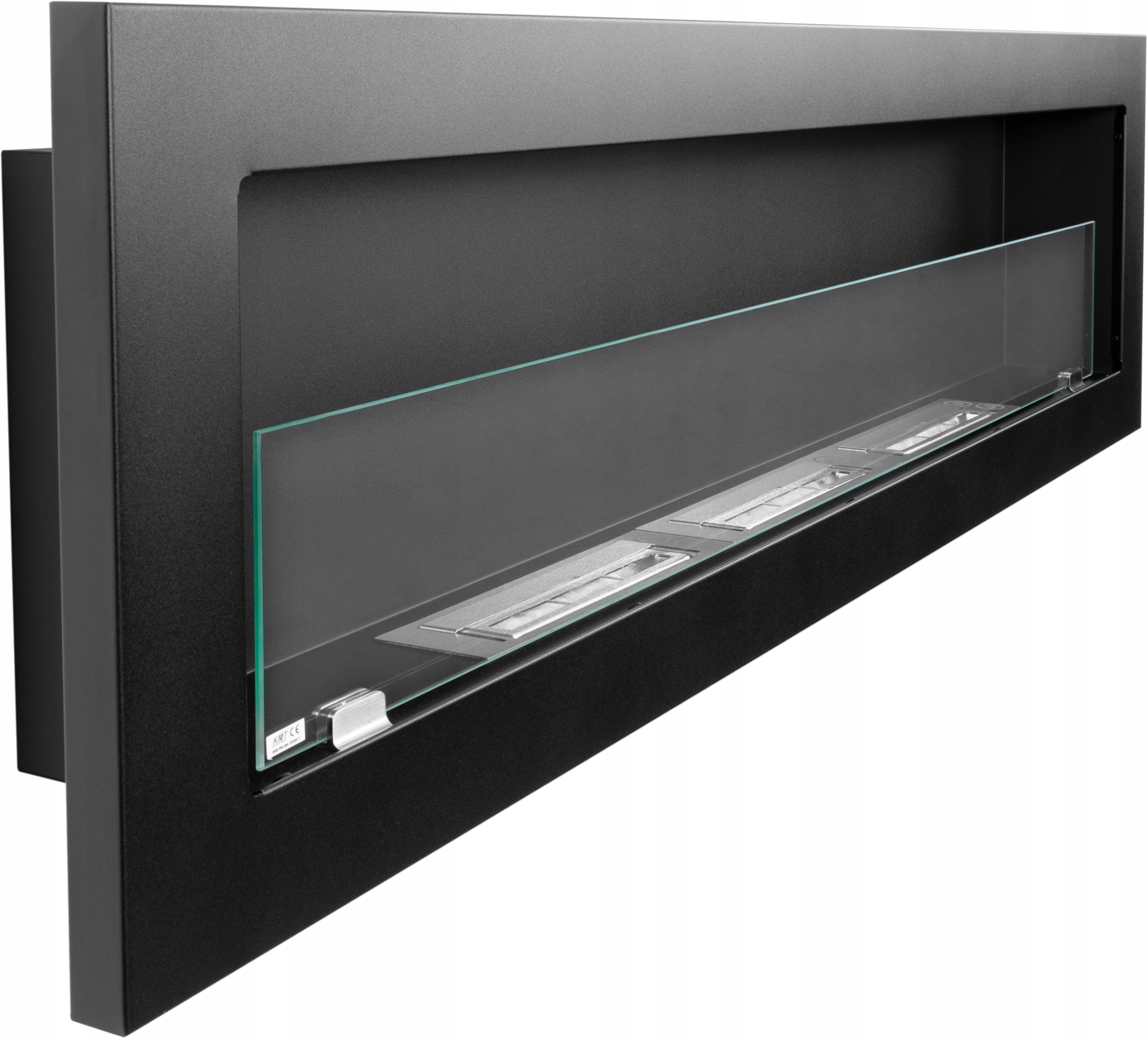 Bio Ethanol Fireplace Biofire Fire Black Wall Glass 1400 x 400 Modern Stylish