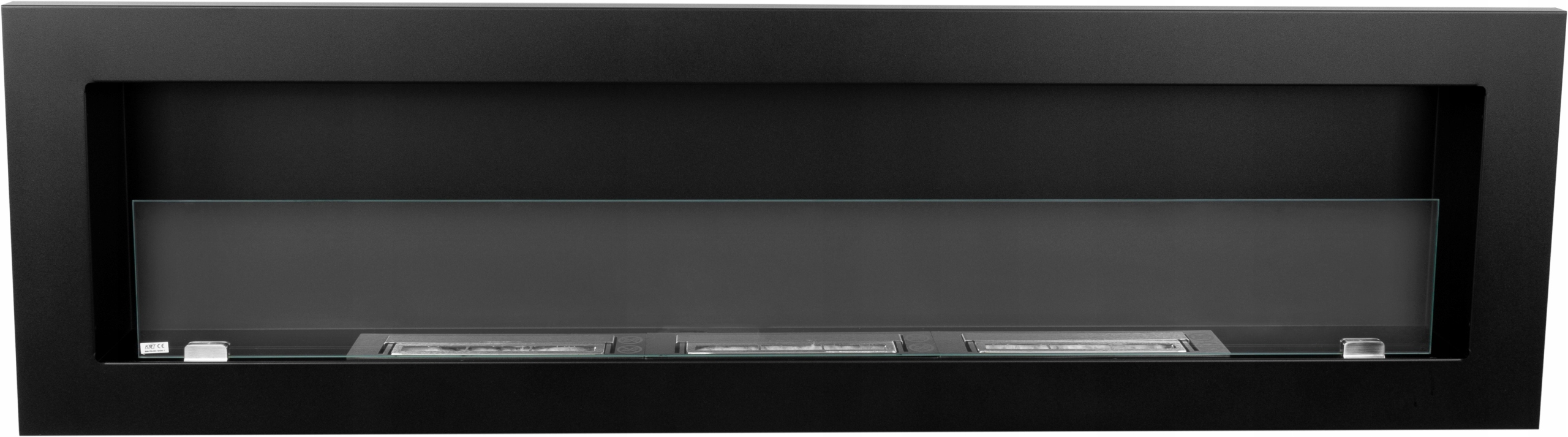 Bio Ethanol Fireplace Biofire Fire Gloss Black Wall Glass 1400 x 400 Modern Stylish