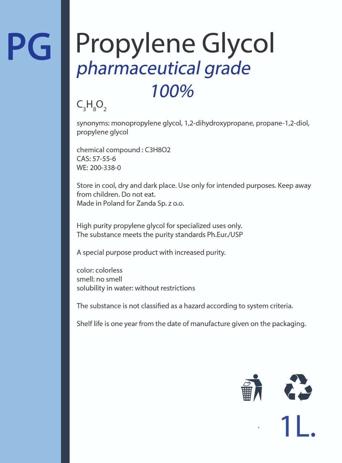 Mono Propylene Glycol Pharma Grade Better Than Food Grade 99% + USP/EP PURE - Image 3