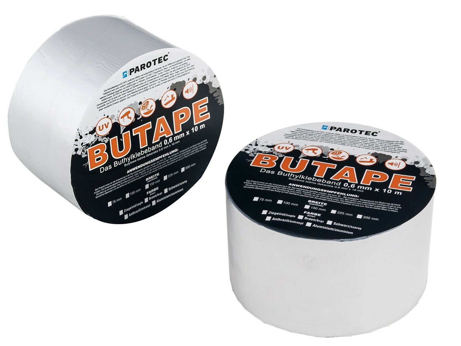 Butyl Aluminium Sealant Tape Performance Waterproof 75, 100, 150, 300 mm x 10m