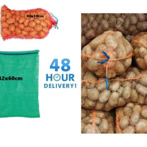 NET SACKS VEGETABLES MESH BAGS LOGS KINDLING WOOD ONIONS POTATO RASCHEL 15-30kg