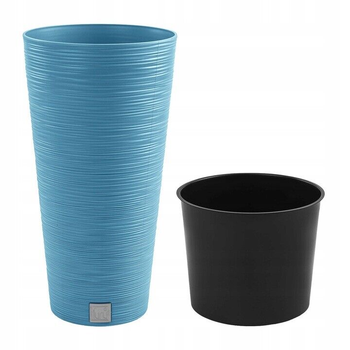 Round FURU Style Look Planter Tall Flower Plant Pot Indoor Outdoor Garden Decor - Image 16