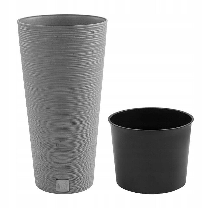 Round FURU Style Look Planter Tall Flower Plant Pot Indoor Outdoor Garden Decor - Image 27