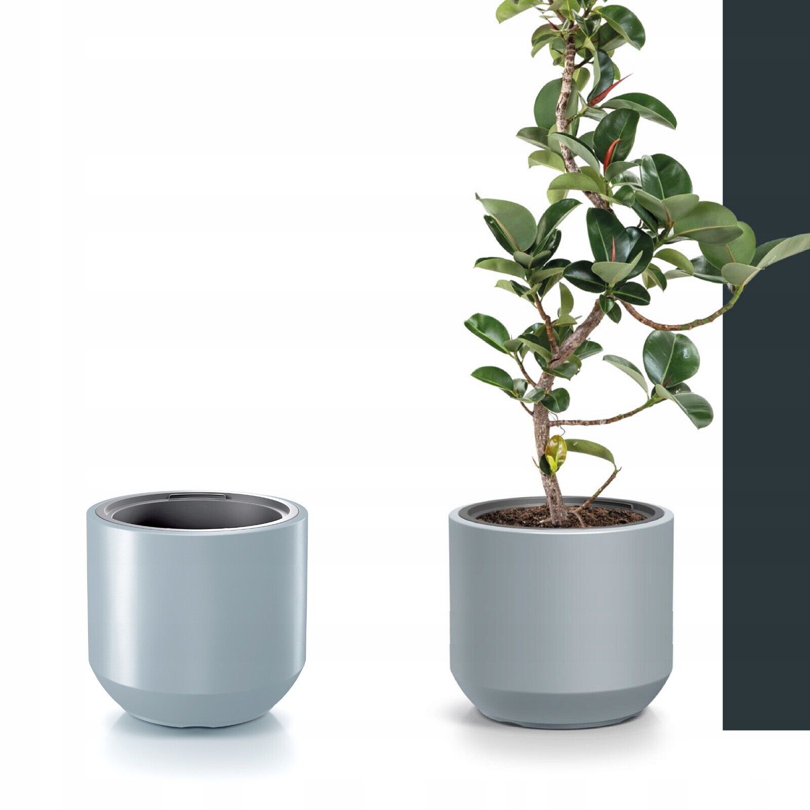 Round Plant Pot Elegant Large Flower Indoor Outdoor Garden Planters Heos 36L - Image 3