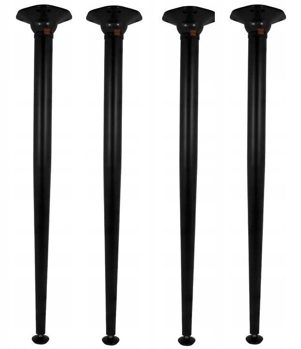 4x Table Leg Breakfast Bar Worktop Support Kitchen Round 710mm Black