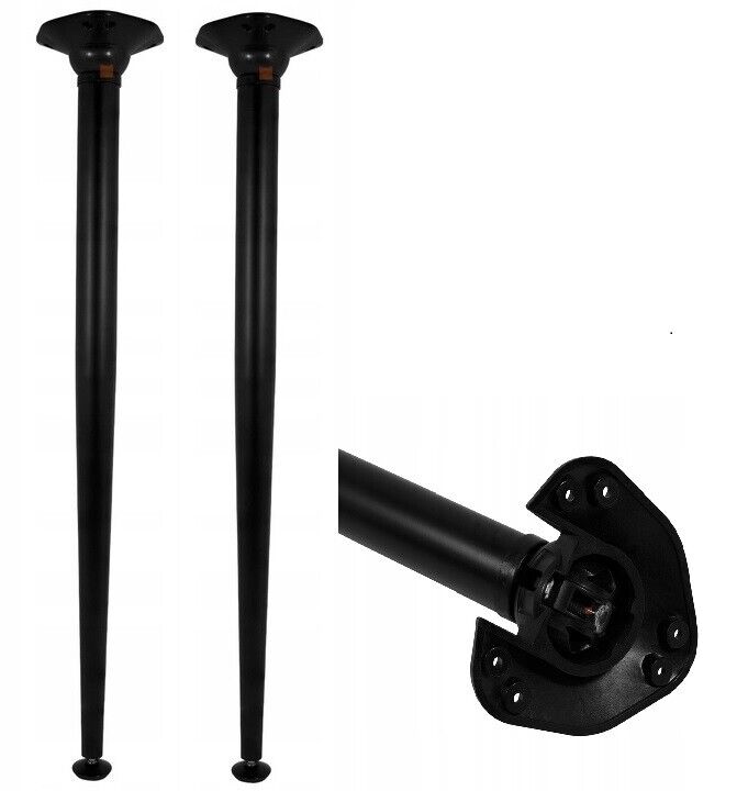 2x Table Leg Breakfast Bar Worktop Support Kitchen Round 710mm Black