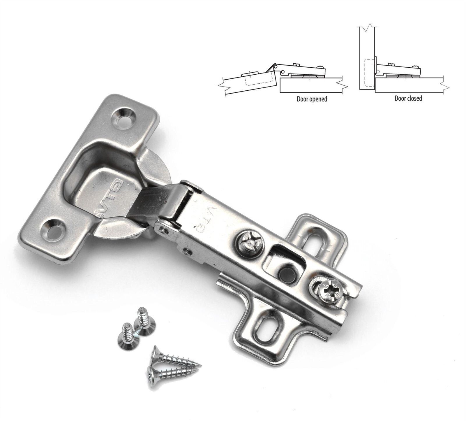 35mm KITCHEN CABINET CUPBOARD SIDEBOARD STANDARD DOOR HINGES FULL OVERLAY CONCE