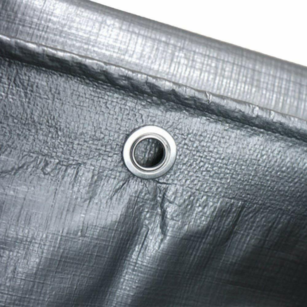 Tarpaulin Cover Tarp Sheet Silver 160GSM Waterproof Ground Camping Multipurpose - Image 3