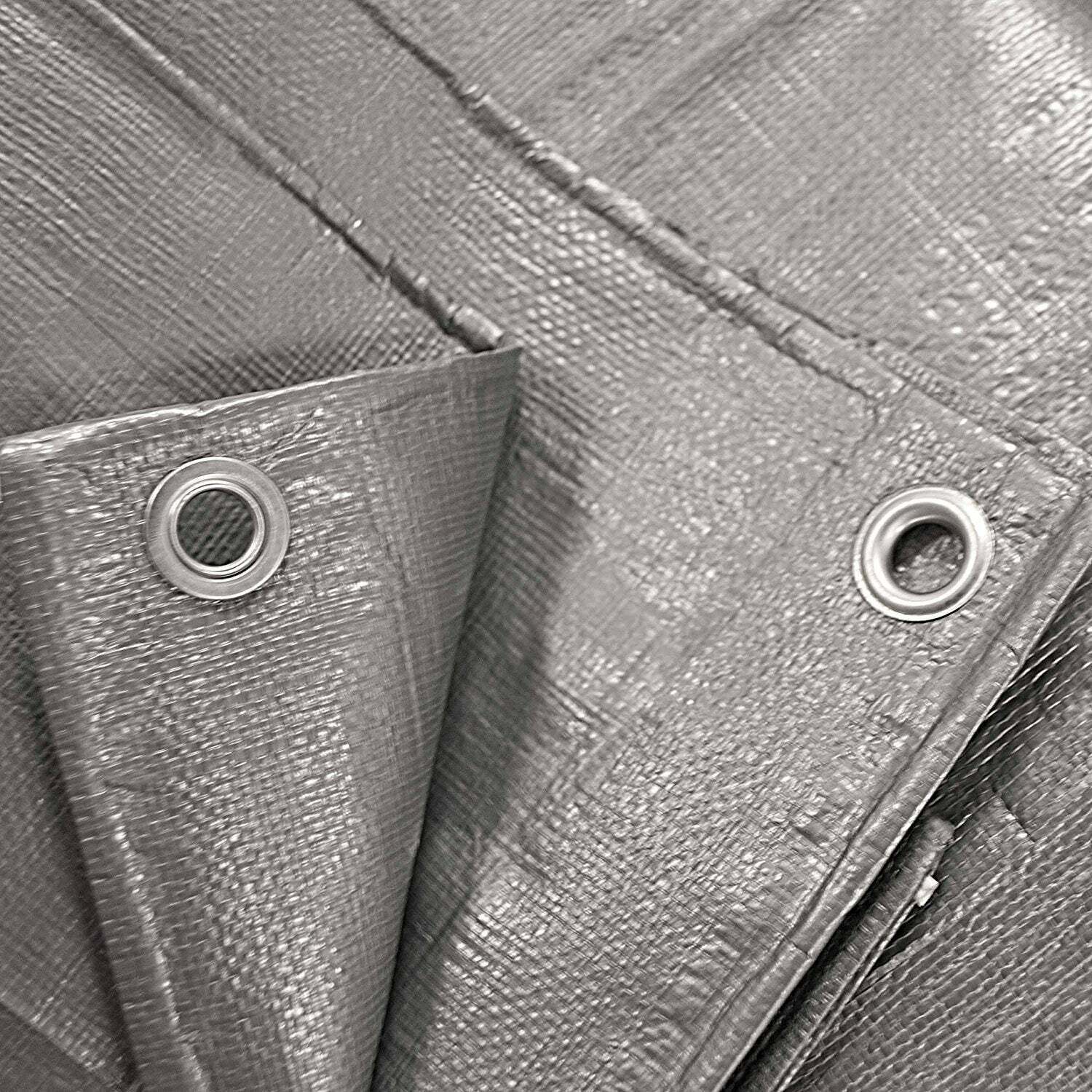 Tarpaulin Cover Tarp Sheet Silver 160GSM Waterproof Ground Camping Multipurpose - Image 9
