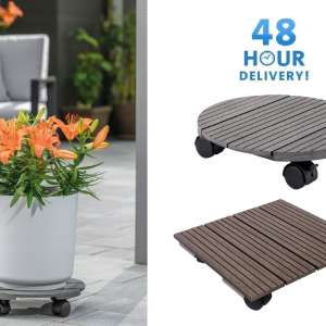 Potted Plant Pot Stand Mover on Wheels Outdoor Garden Flower Caddy Holder