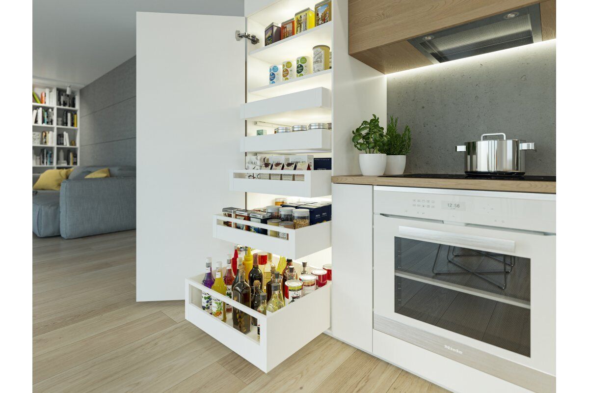 UltraSlim AXIS PRO Soft Close White Kitchen Drawer Box Sides Drawer Runners - Image 9