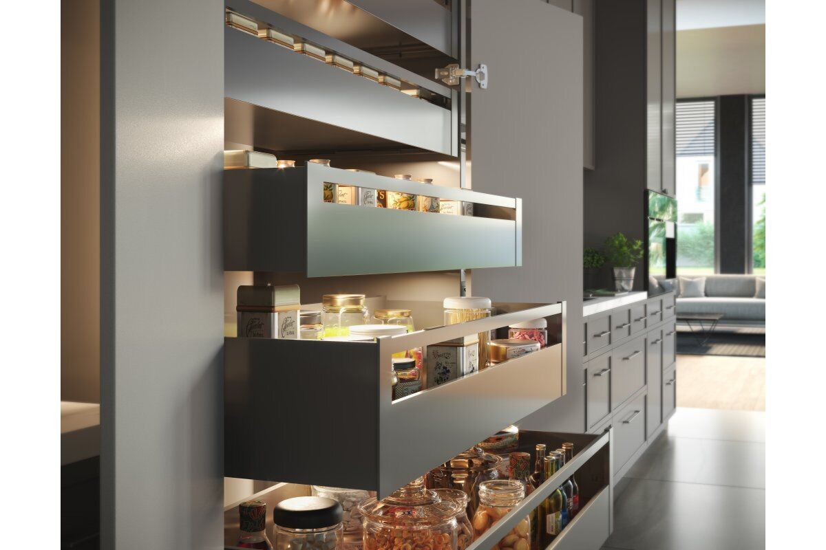 UltraSlim AXIS PRO Soft Close Anthracite Kitchen Drawer Box Sides Drawer Runners - Image 16