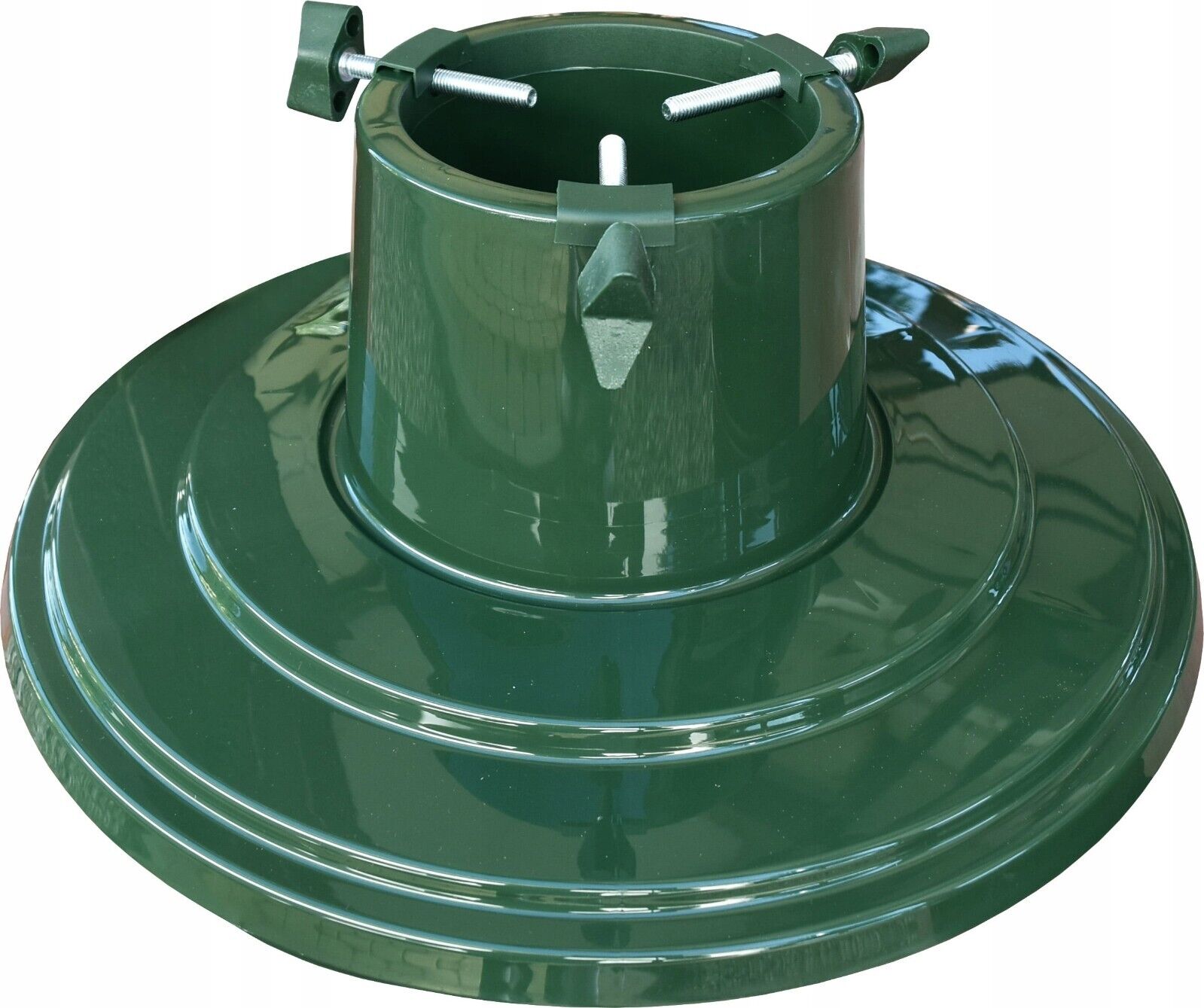 Christmas Tree Stand With Reservoir - Modern Design Real Xmas Tree Gold Round - Image 2