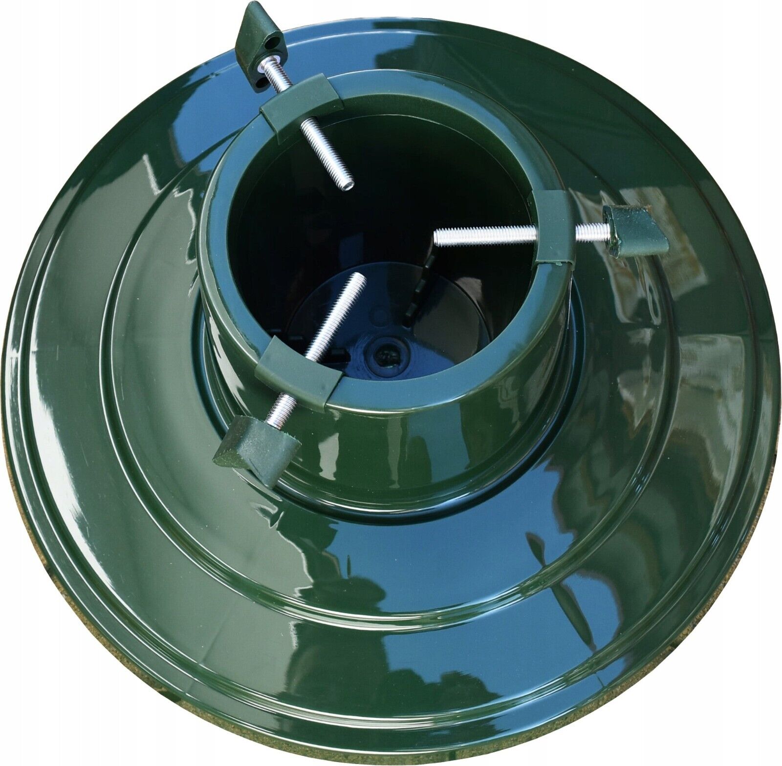 Christmas Tree Stand With Reservoir - Modern Design Real Xmas Tree Gold Round - Image 3