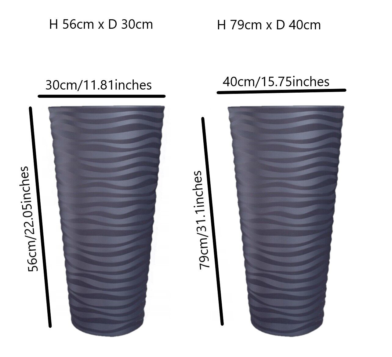 Round Tall Plant Pot Elegant Large Flower Indoor Outdoor Garden Planters Sahara - Image 10