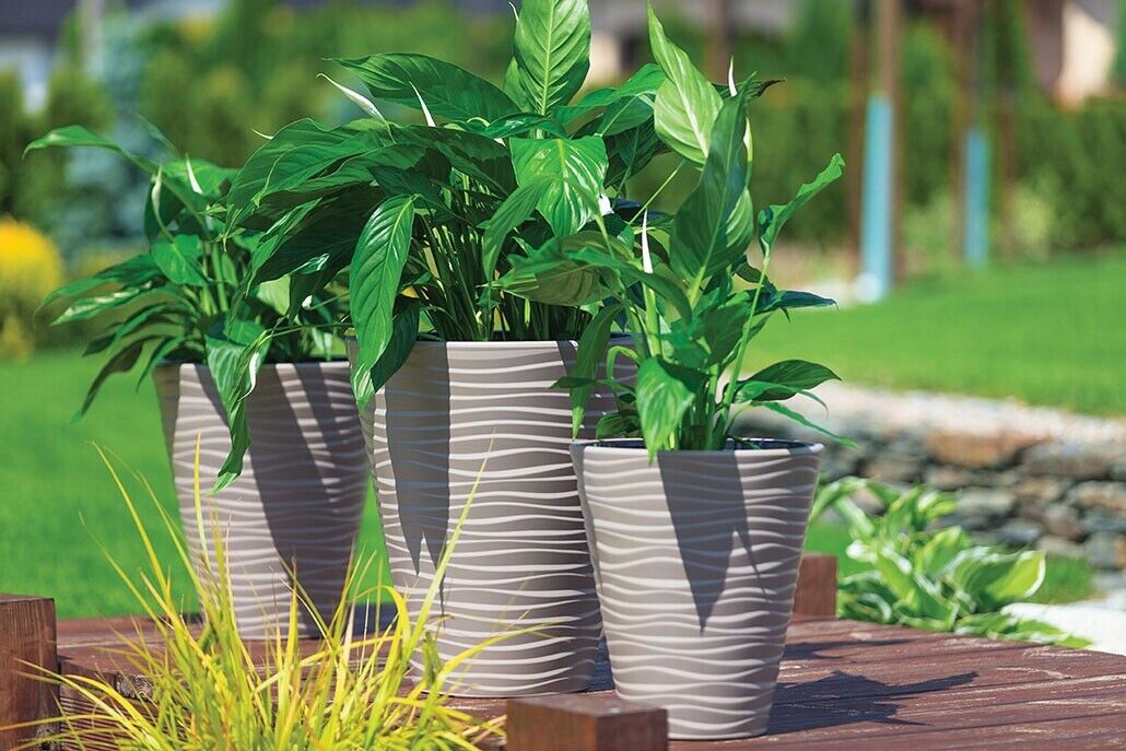 Round Tall Plant Pot Elegant Large Flower Indoor Outdoor Garden Planters Sahara - Image 18