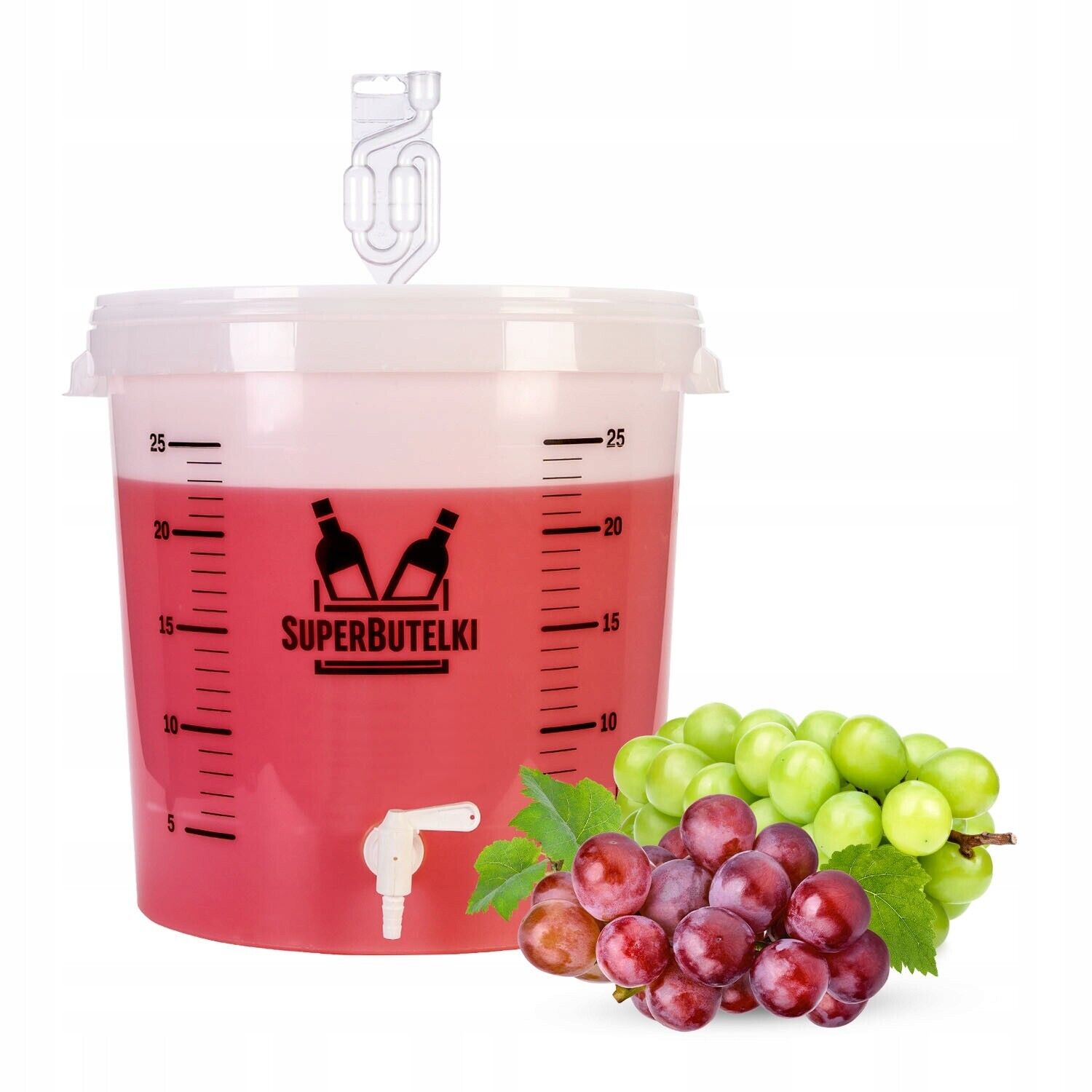 2 x 30l Brewing Fermenting Wine Beer Pickling Bucket Set With Airlock Tap Bung - Image 2