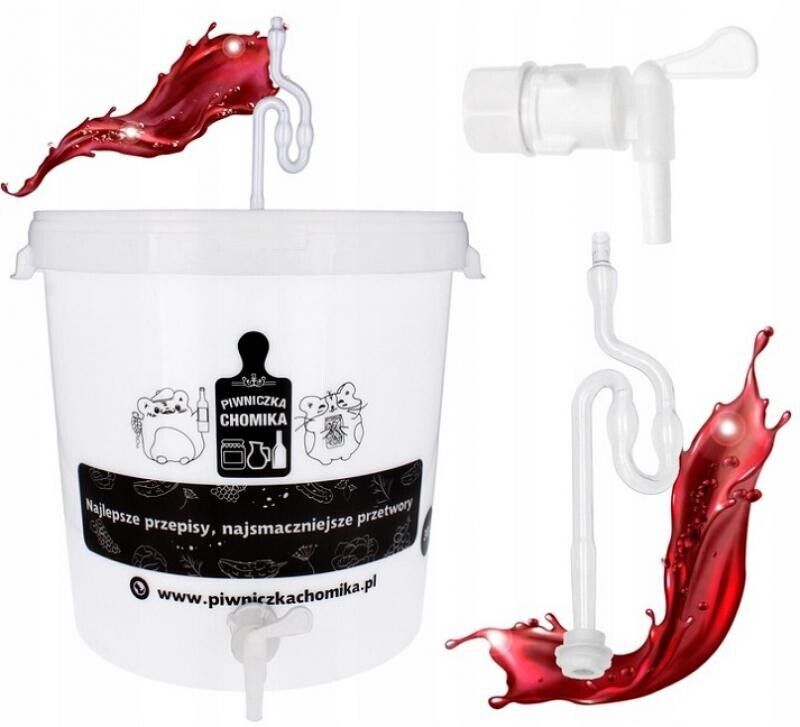 2 x 30l Brewing Fermenting Wine Beer Pickling Bucket Set With Airlock Tap Bung - Image 8