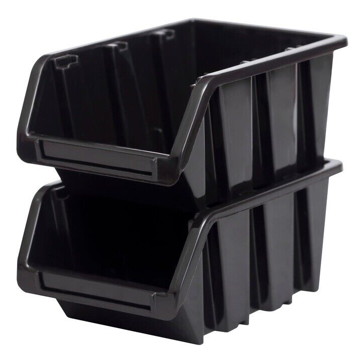 Storage Bins Plastic Order Picking Parts Boxes Lid Scooped Front Stackable Wall - Image 10