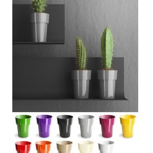 Micro mini Plant Pot Cactus Orchid Plastic 11 Colours Gloss 6cm Modern Bright
