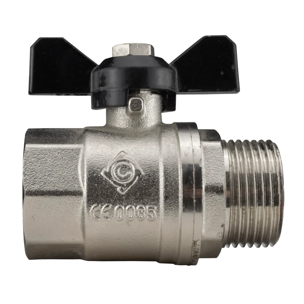 Butterfly Brass Valve Ball Lever Valve BSP Pipe Thread M/F/ F/F 1/2 3/4 1" - Image 5