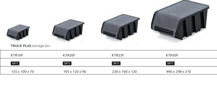 Storage Bins Plastic Order Picking Parts Boxes Lid Scooped Front Stackable Wall - Image 4