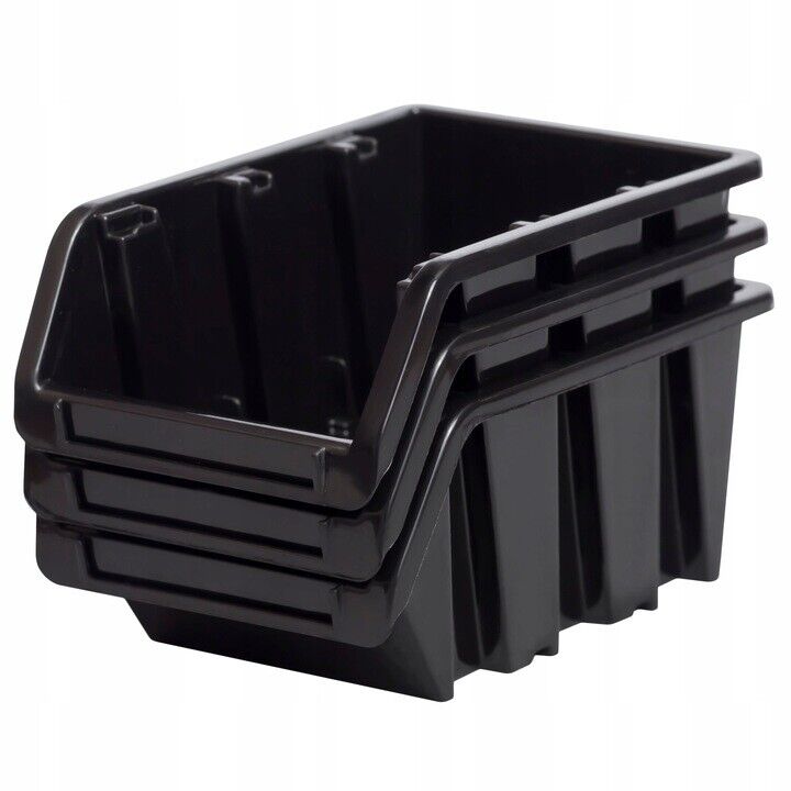 Storage Bins Plastic Order Picking Parts Boxes Lid Scooped Front Stackable Wall - Image 10