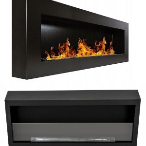 Bio Ethanol Bioethanol Fireplace B2C BOX 1200 x 400 Black Eco Product Bioethanol