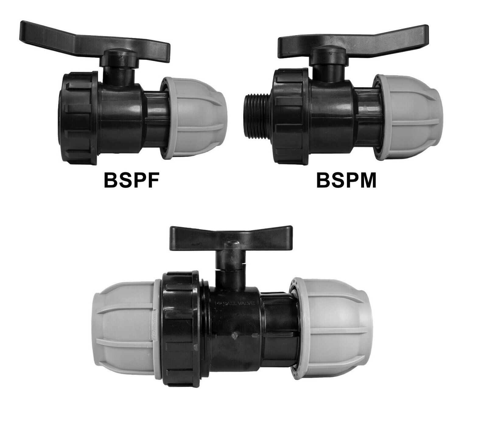 MDPE Compression Connector Fittings 25mm LDPE water pipe Elbow Valve Straight - Image 14