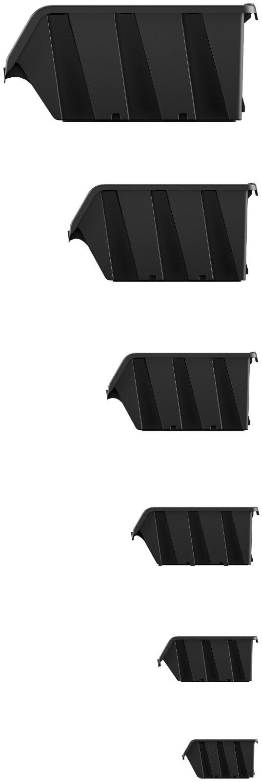 Storage Bins Plastic Order Picking Parts Boxes Lid Scooped RED Stackable Wall - Image 9