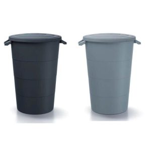 GARBAGE BUCKET GARDEN BIN WASTE PLASTIC RUBBISH CAN HEAVY DUTY 80 120L 160L LID