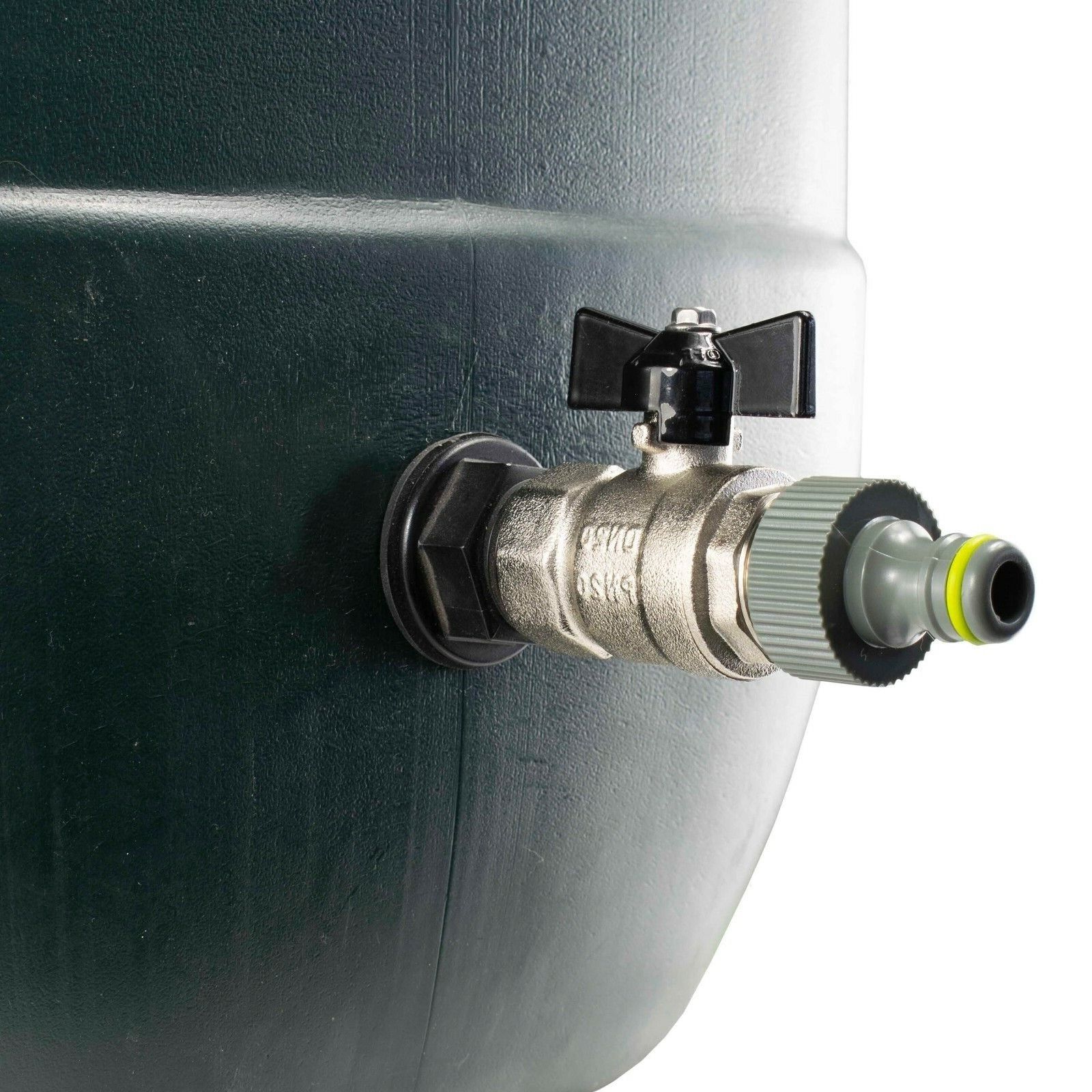 Water butt tank metal butterfly tap kit universal click-lock connection 1/2 3/4 - Image 3