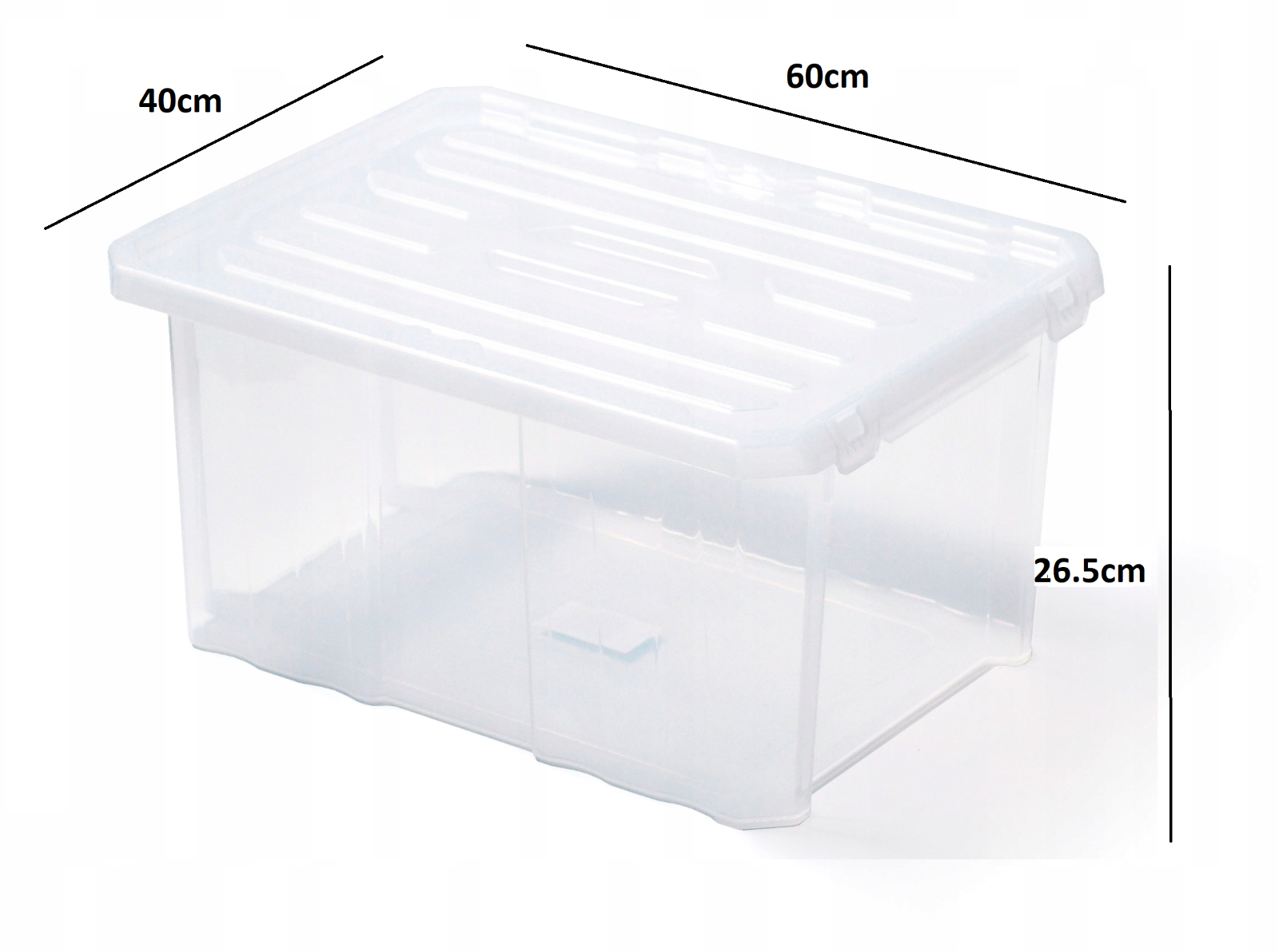 Plastic Storage Box Boxes Lid Handles Food Container Home Kitchen Office Box UK - Image 7