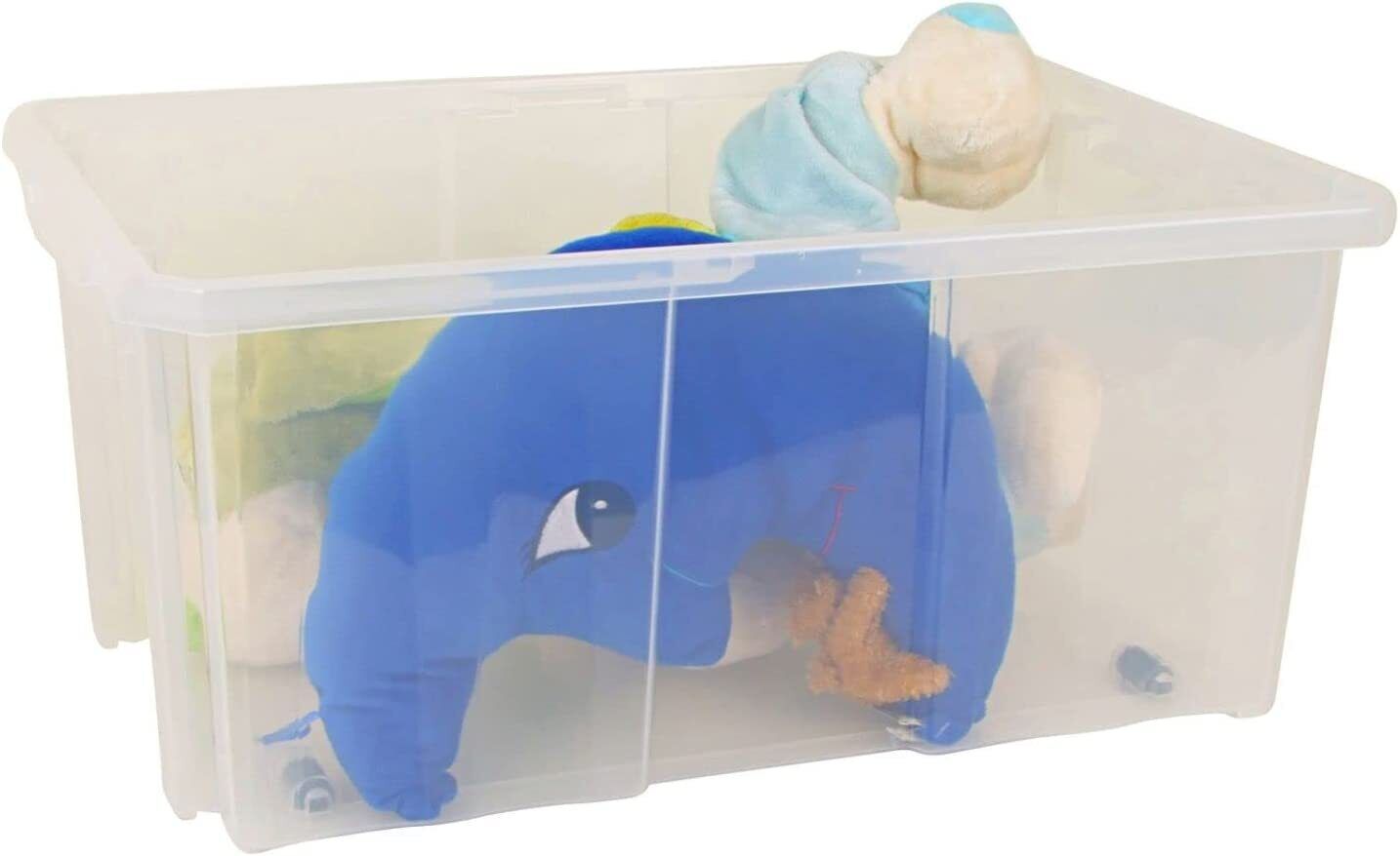 Plastic Storage Box Boxes Lid Handles Food Container Home Kitchen Office Box UK - Image 8