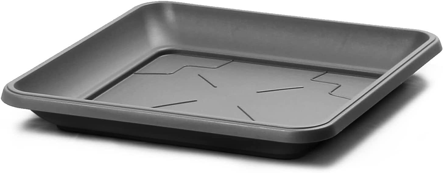 Square Black Plastic Plant Pot Saucers / Water Trays | Sizes Available 14cm-41cm - Image 3