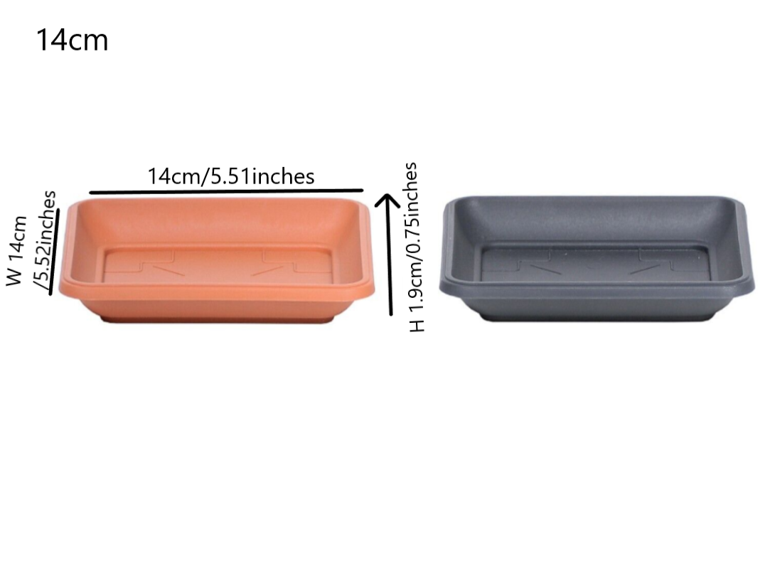 Square Black Plastic Plant Pot Saucers / Water Trays | Sizes Available 14cm-41cm - Image 11