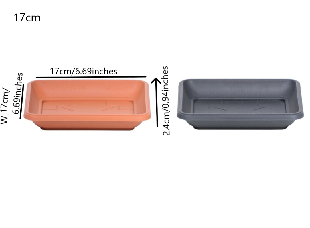 Square Black Plastic Plant Pot Saucers / Water Trays | Sizes Available 14cm-41cm - Image 12