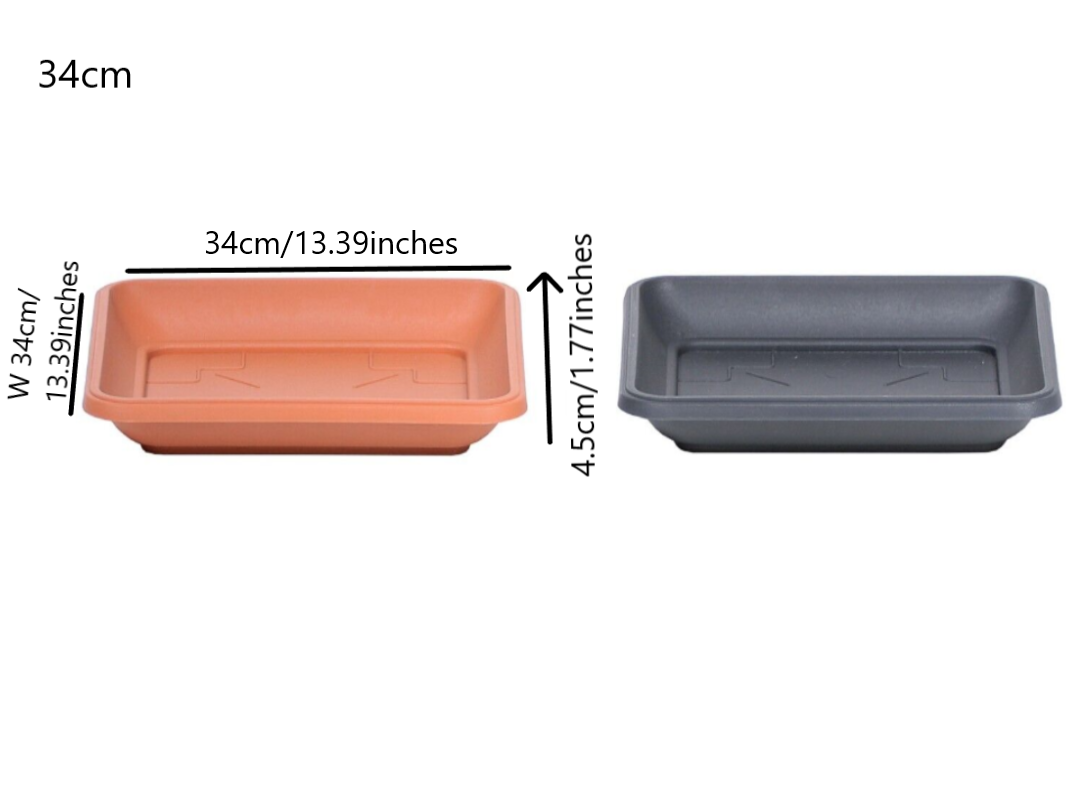 Square Black Plastic Plant Pot Saucers / Water Trays | Sizes Available 14cm-41cm - Image 15