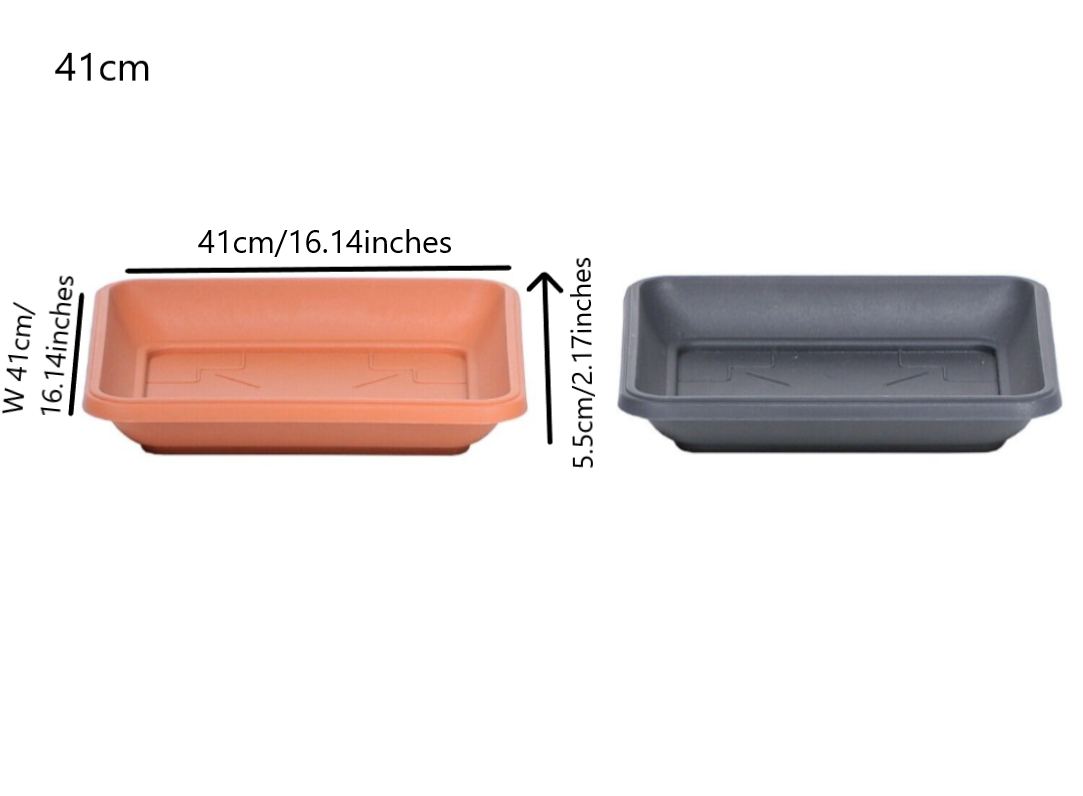 Square Black Plastic Plant Pot Saucers / Water Trays | Sizes Available 14cm-41cm - Image 16