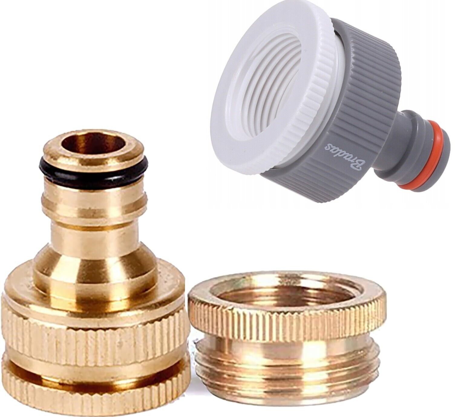 3/4" Tap Fitting Adaptor Fits 1/2" HOSE Tap Water Pipe Connector Garden Threaded