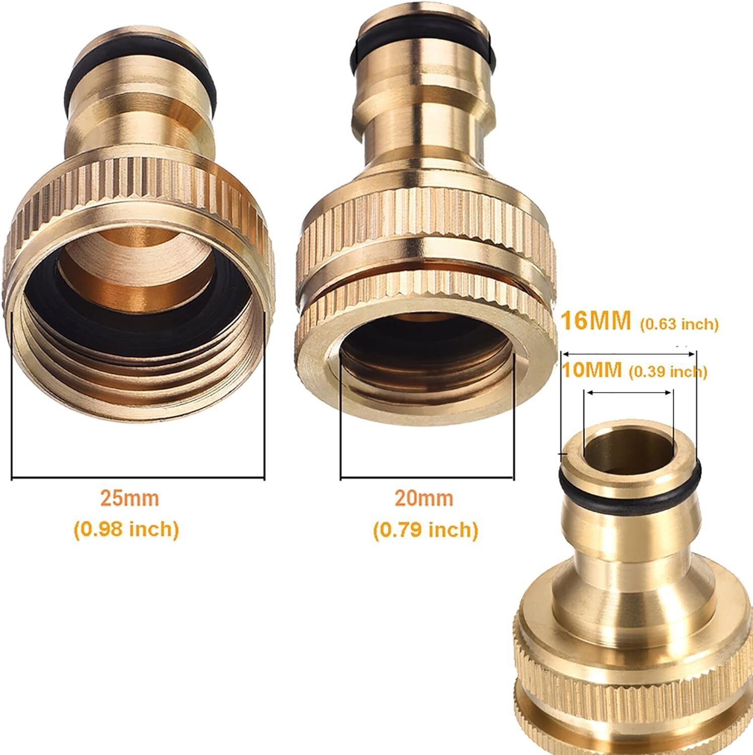 3/4" Tap Fitting Adaptor Fits 1/2" HOSE Tap Water Pipe Connector Garden Threaded - Image 12