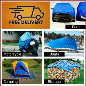 Tarpaulin Heavy Duty Waterproof Cover Roofing Ground Camping Caravan Sheet