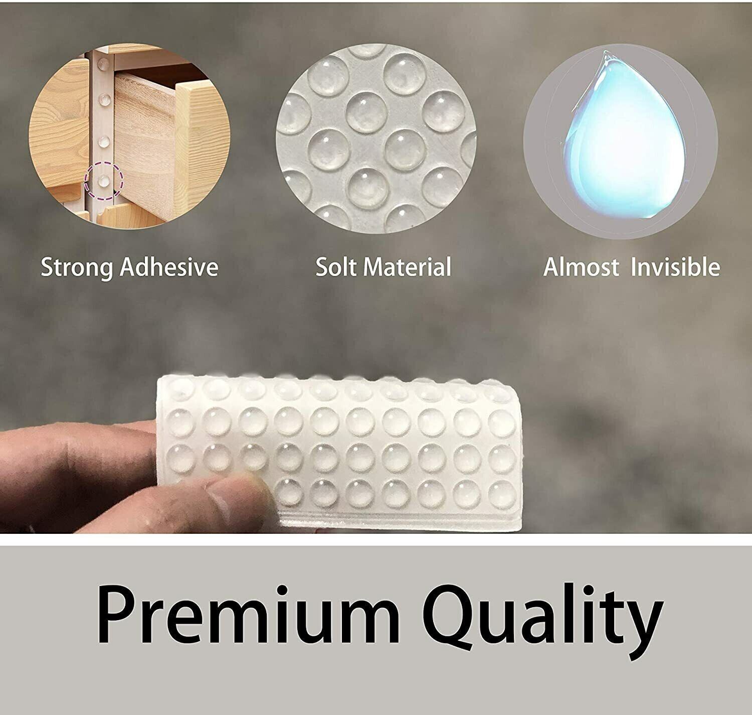 7mm Clear Kitchen Cabinet Soft Close Stop Door Buffer Pads Catch Protector Dots - Image 5