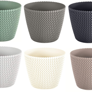 Plant Pots Indoor Outdoor Plastic Flowerpot Small Medium Large Splofy 6 Colours